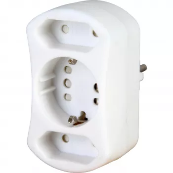 HEINRICH KOPP DUOversal Schuko į Europlug adapteris, Type F į Type C, 250 V, 2,5 A, baltas 179602001