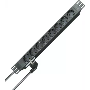HEINRICH KOPP 19 inch 8 vietų Schuko maitinimo juosta, 2 m kabelis, juoda 930805014