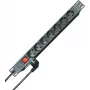 HEINRICH KOPP 19 inch 1U stovo maitinimo juosta 7 lizdų Schuko juoda 2 m kabelis 16A 930705011