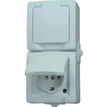 HEINRICH KOPP Paris Schuko lizdas 1 vietos Pure White įleidžiamas 16A 250V IP20 su apsauga nuo vaikų 136902009