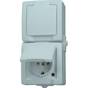 HEINRICH KOPP Paris Schuko lizdas 1 vietos Pure White įleidžiamas 16A 250V IP20 su apsauga nuo vaikų 136902009