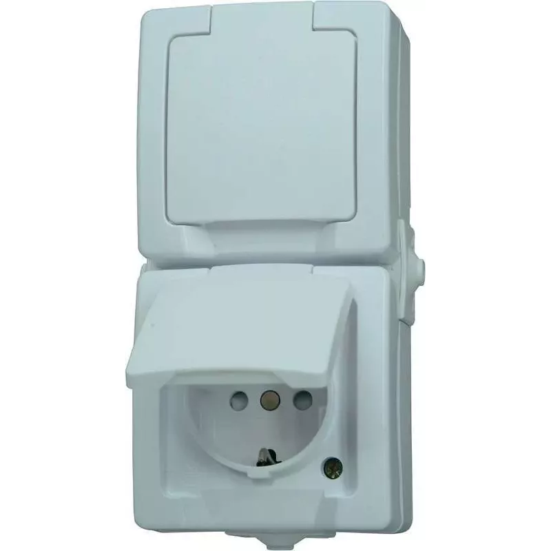 HEINRICH KOPP Paris Schuko lizdas 1 vietos Pure White įleidžiamas 16A 250V IP20 su apsauga nuo vaikų 136902009