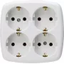 HEINRICH KOPP Paris Schuko elektros lizdas Type F, įleidžiamas, baltas, 16 A, 250 V, su vaikų apsauga 121001009