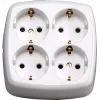 HEINRICH KOPP Paris Schuko elektros lizdas Type F, įleidžiamas, baltas, 16 A, 250 V, su vaikų apsauga 121001009