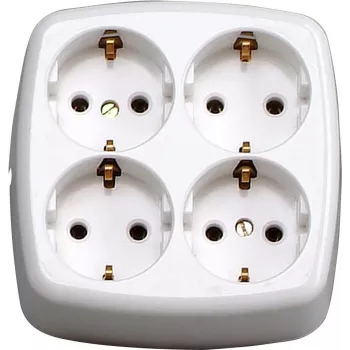 HEINRICH KOPP Paris Schuko elektros lizdas Type F, įleidžiamas, baltas, 16 A, 250 V, su vaikų apsauga 121001009