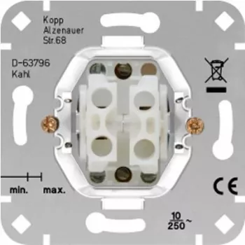 HEINRICH KOPP Žaliuzių jungiklio įdėklas HK05/HK07 Aliuminis 250V 10A 504500004
