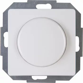 Kopp PARIS 843402085 mygtukinis perjungiklis su LED šviesos reguliatoriumi, arktinės baltos spalvos