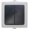 Kopp Paris perjungimo jungiklio įdėklas, įleidžiamas, 250 V AC, 10 A, termoplastikas, juodas/pilkas 565556008