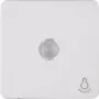 Heinrich Kopp Paris jungiklio dangtelis su lęšiu, Arctic White, vienas jungiklis, šviesos simbolis, užspaudžiamas 330213006