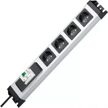 HEINRICH KOPP 4 vietų elektros skirstytuvas be jungiklio, pilkas/juodas, 1,5 m 228120012