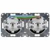 HEINRICH KOPP HK07 KombiQuick dvigubas Schuko lizdas, įleidžiamas, horizontalus, juodas 133750003