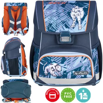 Herlitz Loop Cyber Soccer mokyklinė kuprinė 16L, 6-9 metų, magnetinė Fidlock užsegimo sistema, ergonomiška nugara, TÜV Rheinland sertifikuota