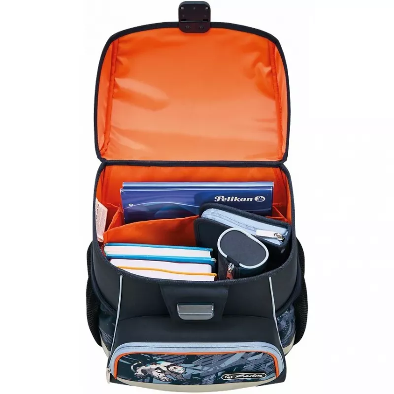 Herlitz Loop Cyber Soccer mokyklinė kuprinė 16L, 6-9 metų, magnetinė Fidlock užsegimo sistema, ergonomiška nugara, TÜV Rheinland sertifikuota