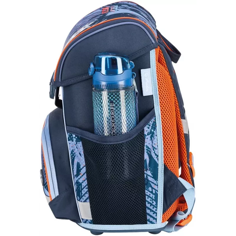 Herlitz Loop Cyber Soccer mokyklinė kuprinė 16L, 6-9 metų, magnetinė Fidlock užsegimo sistema, ergonomiška nugara, TÜV Rheinland sertifikuota