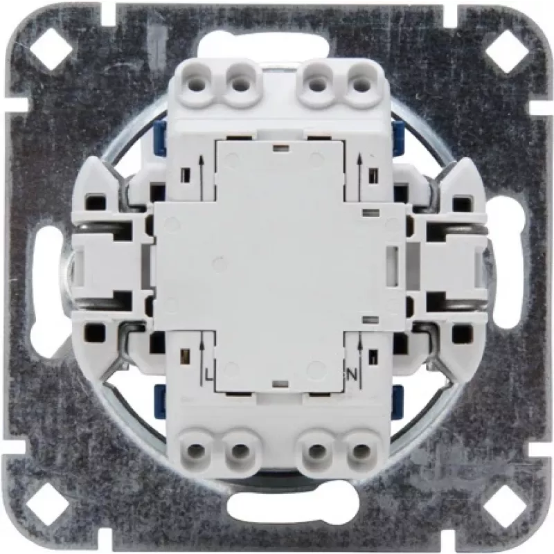 HEINRICH KOPP įleidžiamas 1/2 krypčių jungiklio pagrindas, 250V, 10AX, IP20, aliuminis 508600001