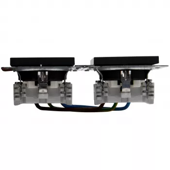 HEINRICH KOPP HK07 KombiQuick horizontali 2 vietų Schuko rozetė, antracito spalvos 133715000