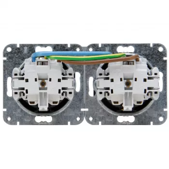 HEINRICH KOPP HK07 KombiQuick horizontali 2 vietų Schuko rozetė, antracito spalvos 133715000