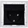 HEINRICH KOPP 954050001 įleidžiamas Schuko lizdas su atlenkiamu dangteliu, IP44, 16 A, 250 V, juodas