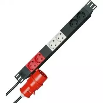 HEINRICH KOPP 19 inch stovo maitinimo juosta 6 vietų Schuko su jungikliu, 1U, juoda 930105013