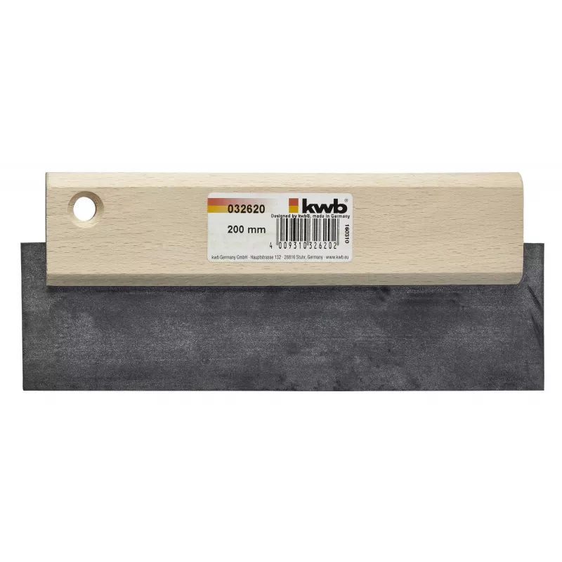 kwb 032620 Skiedinio glaistymo mentelė 200 mm x 55 mm elastinga guma su medine rankena