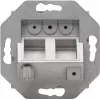 HEINRICH KOPP HK07 Keystone sieninė plokštė su dangteliu, IP44, 2 lizdų, juoda 953850004