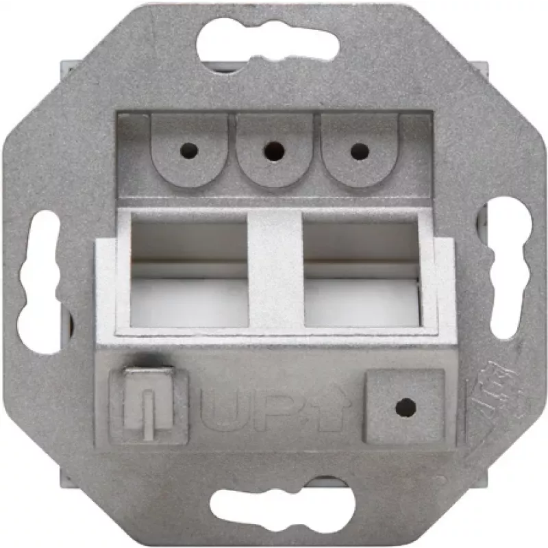 HEINRICH KOPP HK07 Keystone sieninė plokštė su dangteliu, IP44, 2 lizdų, juoda 953850004