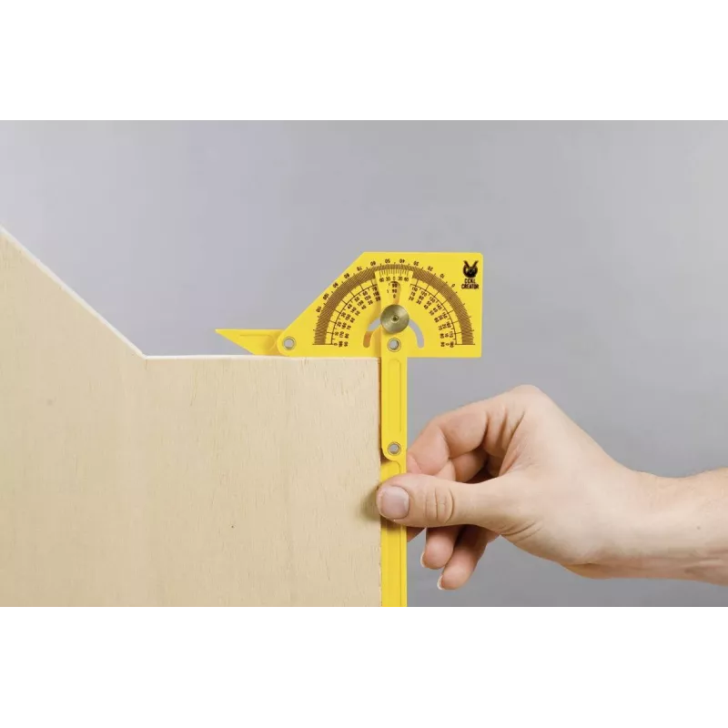 KWB 065800 plastikinis kampamatis su fiksavimo varžtu, 0–180°, 200 mm ilgio kojelės