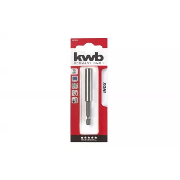 kwb INOX bitų laikiklis su nerūdijančio plieno įmova, 1/4 colio, magnetinis, 60 mm 100100