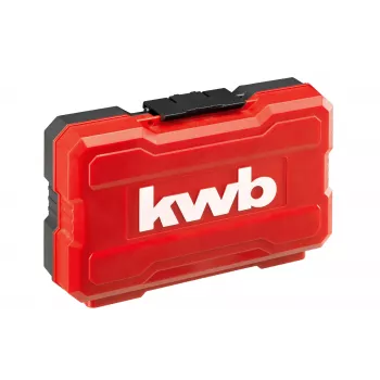 kwb 109010 antgalių rinkinys, 39 dalių, S2 plieno antgaliai, 1/4 colio šešiabriaunis kotas, magnetinis greito keitimo laikiklis, spalvomis koduoti