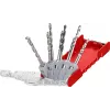 KWB 109155 HSS sukinių grąžtų rinkinys, 9 dalių, 1,5–6,0 mm, DIN 338, šlifuoti, metalui, plastikui, medienai