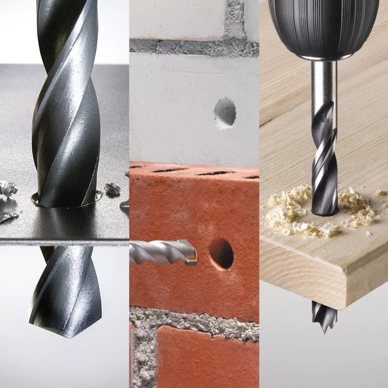 KWB 109155 HSS sukinių grąžtų rinkinys, 9 dalių, 1,5–6,0 mm, DIN 338, šlifuoti, metalui, plastikui, medienai