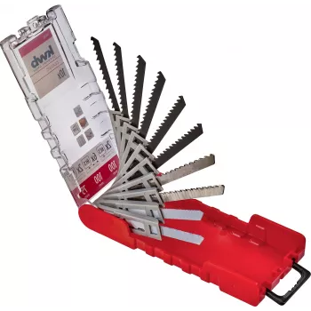 kwb 109180 siaurųjų pjūklų geležčių rinkinys, 10 dalių, T formos kotas, medienai/metalui/plastikui