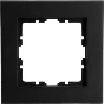 HEINRICH KOPP rėmelis 1 vietos HK07 PURE juodas matinis (86 x 86 x 9,5 mm, IP20, tvirtinimas spaustuku) 406850007
