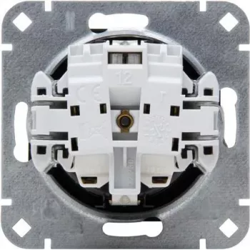 Kopp SCHUKO lizdas su padidinta apsauga nuo prisilietimo, matinis juodas, HK07, 16 A, 250 V, įleidžiamas 940050000