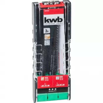 kwb 109183 pjūklelių rinkinys, 3 dalių, medienai ir metalui