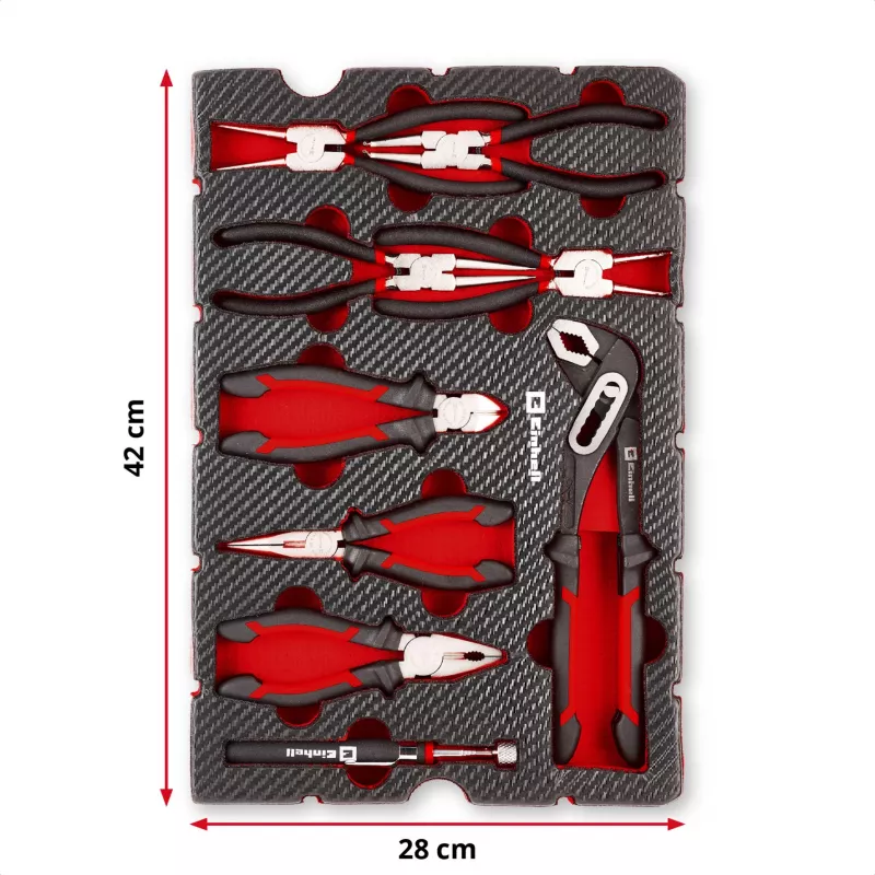 Einhell įrankių padėklas replių rinkinys 9 dalių E-Case S-F (370522)