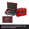 Einhell 370526 9 dalių įdėklų rinkinys E-Case dėklui, raudona/juoda