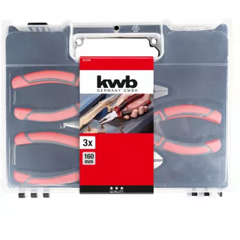 kwb 381090 3 dalių replių rinkinys (kombinuotos, šoninės pjaustymo, ilgasnukės)