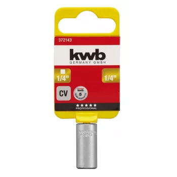 kwb 372143 lizdų adapteris nuo 1/2 colio iki 3/8 colio, chromo vanadžio plienas