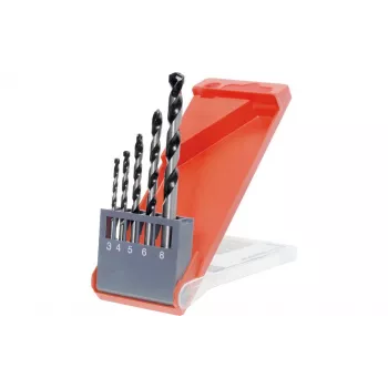 KWB Rocker medienos grąžtų rinkinys 3-8 mm, 5 dalių, su centravimo smaigaliu, plastikinėje kasetėje 044300
