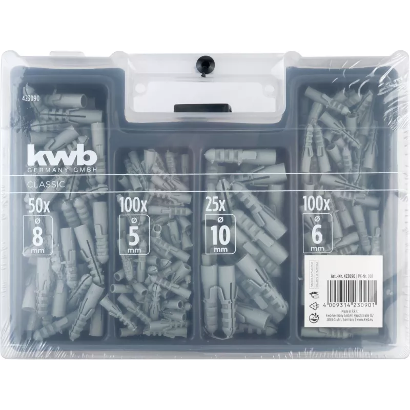 KWB 423090 tvirtinimo elementų rinkinys, 300 dalių