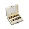 KWB 705020 kūginė freza su volframo karbido pjovimo briaunomis, 8 mm kotas, 20 mm skersmuo, 6 mm spindulys