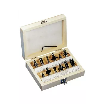 KWB 705020 kūginė freza su volframo karbido pjovimo briaunomis, 8 mm kotas, 20 mm skersmuo, 6 mm spindulys