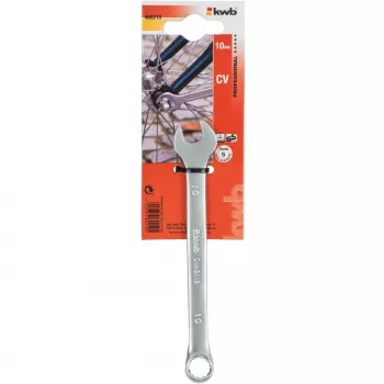 kwb 460210 Kombinuotas veržliaraktis 10 mm, chromo vanadžio plienas, matinis chromuotas, DIN 3113