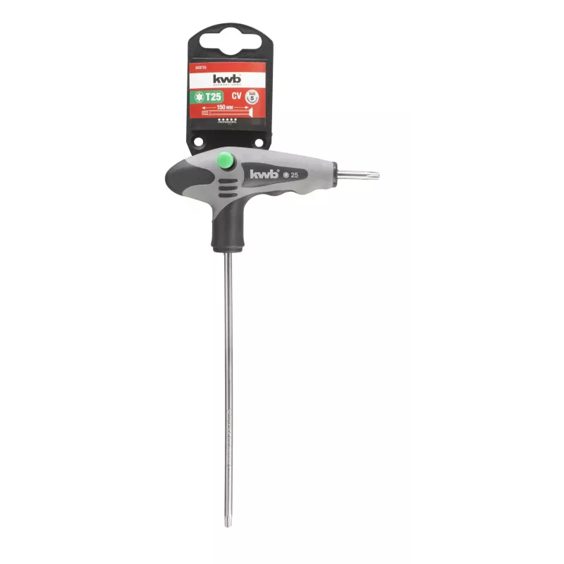 KWB TORX T25 atsuktuvas su dviejų komponentų rankena, 100 mm antgalis, chromo vanadžio plienas 689725