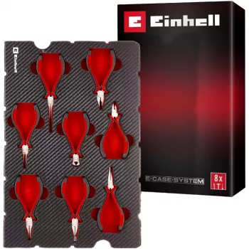 Einhell 370523 E-Case įrankių įdėklas – 8 dalių precizinių replių rinkinys, skirtas E-Case S-F