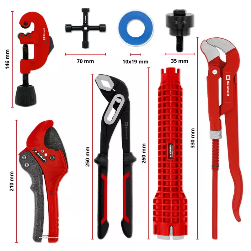 Einhell 370527 įdėklų rinkinys dėklui, 8 dalių (370527)