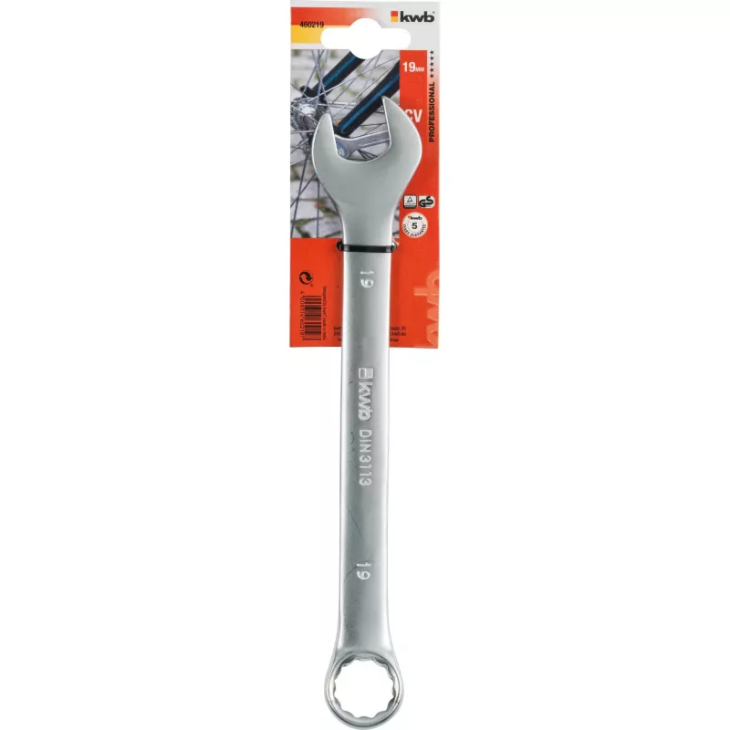 kwb 460219 Kombinuotasis veržliaraktis 19 mm chromo vanadžio plieno DIN 3113