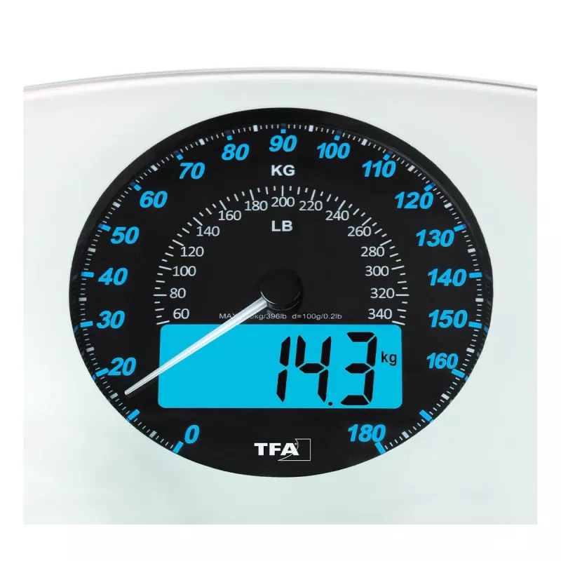 TFA Dostmann 50.1003.02 elektroninės vonios svarstyklės, 180 kg, juodos