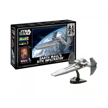 Revell 05638 Darth Maul Sith Infiltrator 1:100 mastelio modelio rinkinys su dažais ir klijais - Star Wars Episode I 25-mečio jubiliejaus leidimas